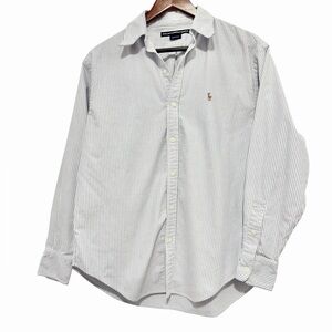Ralph Lauren Sport Striped Cotton Oxford Long Sleeve Button Down Pony Logo 8